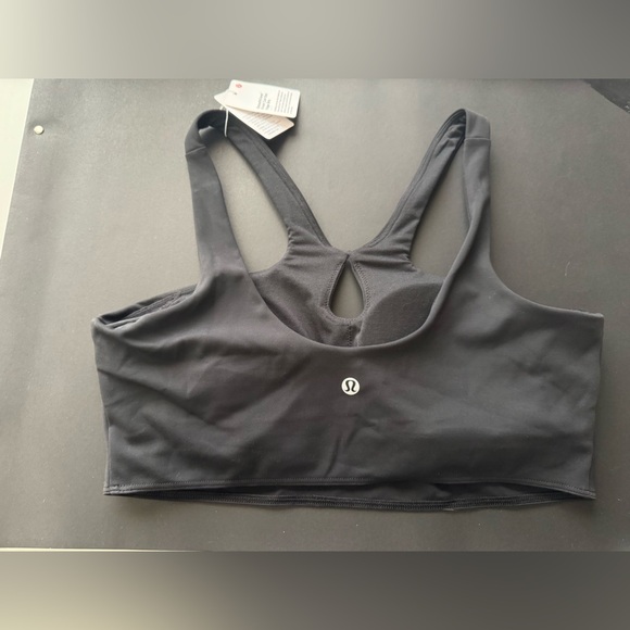 Lululemon SmoothCover Front Cut-Out Yoga Bra in Black - Picture 9 of 13
